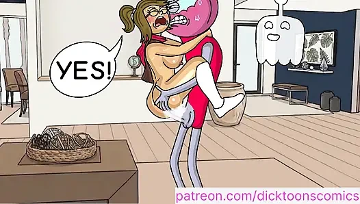 Everyone has fucked Eileen except Benson, He fucks her and cums inside. - regular show cartoon parody