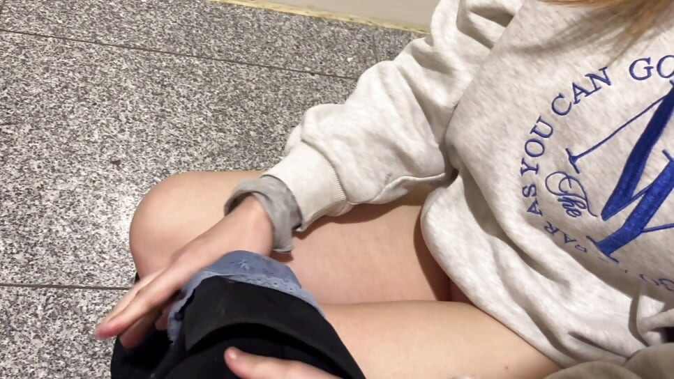 blonde gives blowjob and gets fucked in public