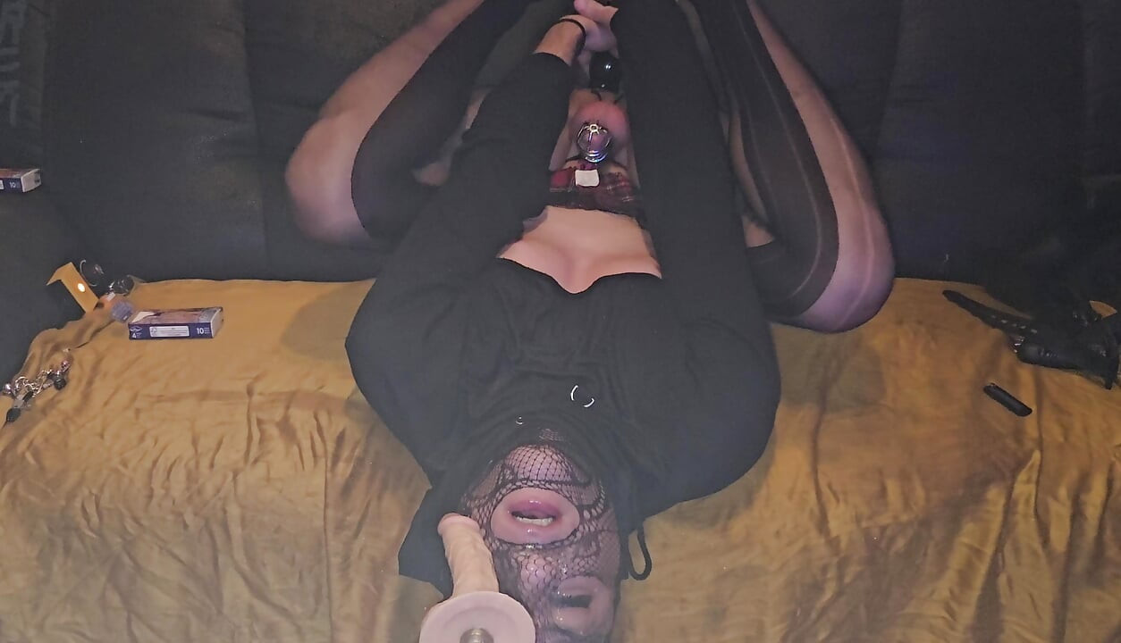 Sissy slave face fuck and piss