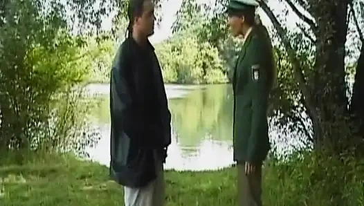 Tatted Blonde German MILF Babe Gets Fucked Outdoors by Huge Cock