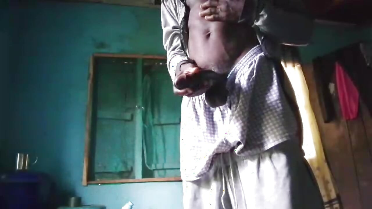 Wanking off Till Cum My Big Black Dick