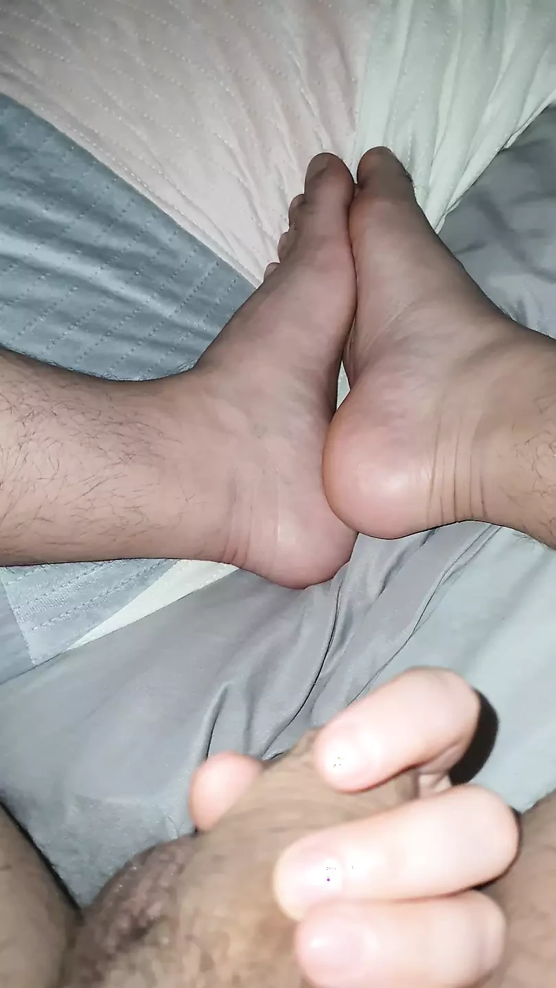 Step mom grabs step son big long dick and handjob his dick