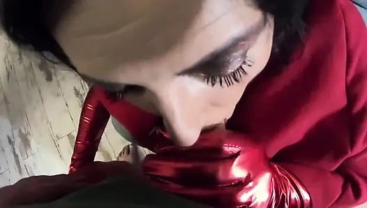 Tante sange santa lagi asik nyepong kontol dan dientot gaya doggy sampai dicrot di dalam