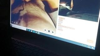 on video chat cummed on my wife