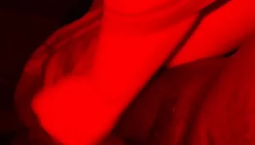 Stepsister plays with my bbc while we’re home alone and I cum all over her tits