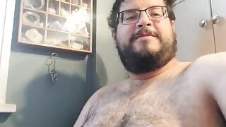 Big Bear Jerking Off On Toliet