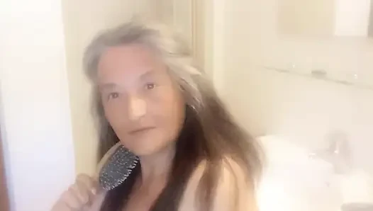Olgun orta yaşlı seksi kadın saçım, görünüşüm, hayal gücün