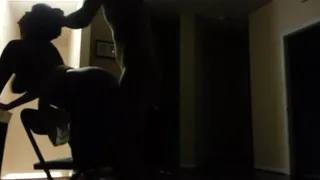 Slut fucked over chair