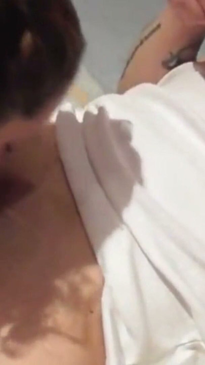 You finish the blowjob stepsister, she catches me with her panties | Clip 1