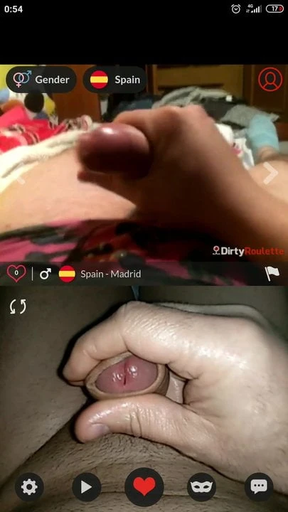 I start masturbating and he cums right away