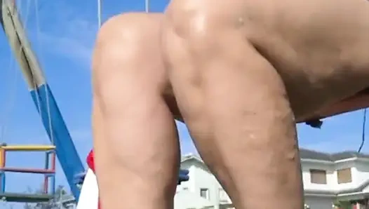 Stepmom rocking on the beach in a transparent bikini, did she show too much?