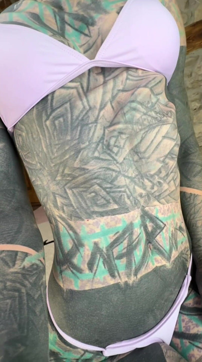 Do you like my inked body? Follow me now for more!