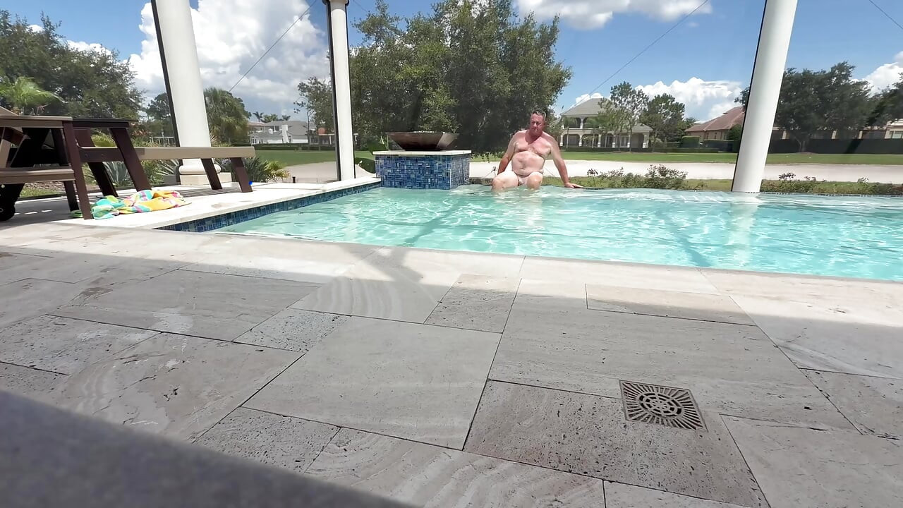 A little dip on the pool