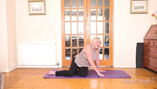 Auntjudys - Busty Mature MILF Mrs. Amy - Naughty Yoga Workout