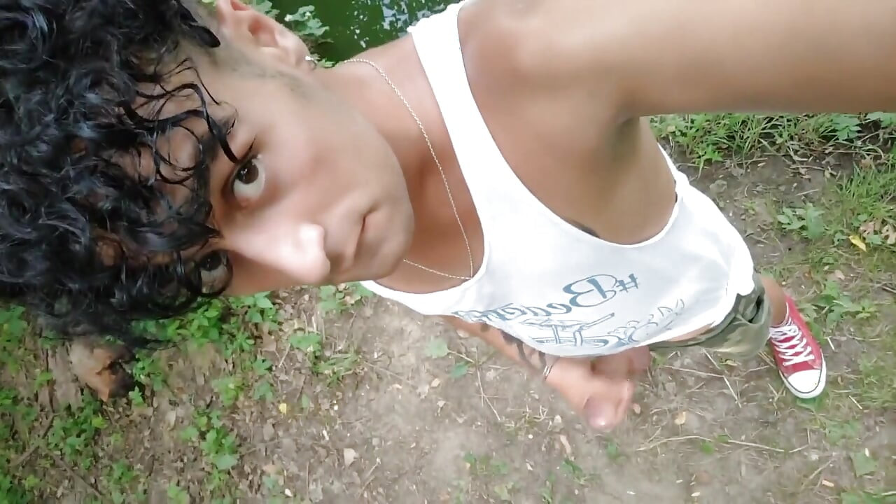 Selfie Jerk off Video - Jerk off Near a Lake