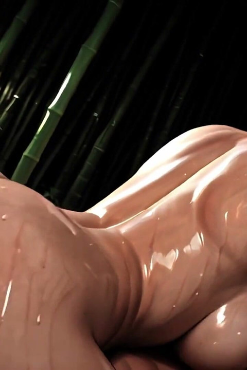 Fast Action - Golden Mask Blonde Wet and Blindfolded in the Bamboo House