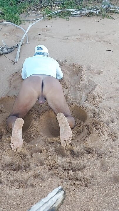 Ladysilva na plaży moja gorąca opalona dupa