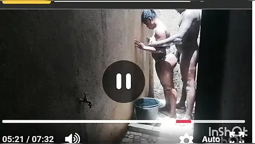 Love in secret in the African shower