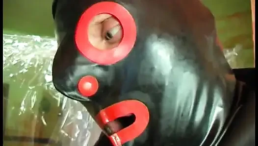 Stretched and craving pussy of dirty mistress banged by latex slave