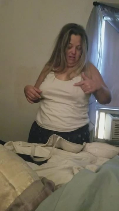 Wife checking sore nipples