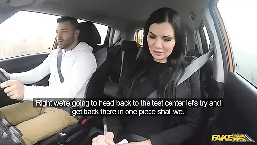 Fake driving school - jasmine jae si cewek hot rambut cokelat lagi asik pamer tubuh max di dalam mobil dan ngentot gaya doggy habis-habisan sampai mengerang keenakan