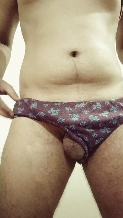 Wearing My Stepaunt Used Panty 7inches and Jerking InSide Panty