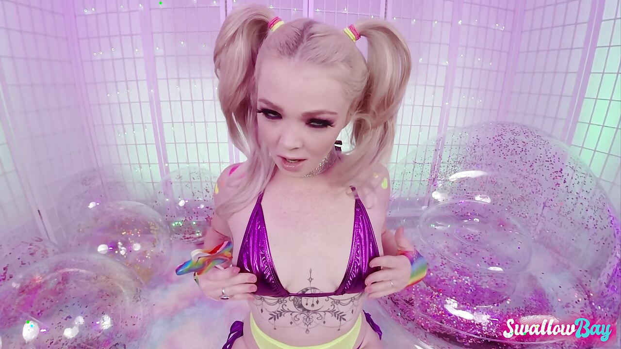 Pigtailed Blonde Teen Seducing to Suck Your Cock