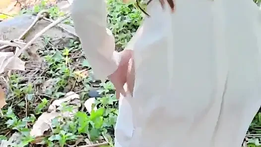 Creeping a Quick Fuck with Ao Dai in the Banana Thicket by the Beach - Part 1