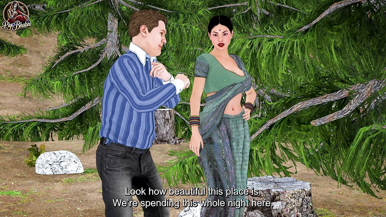 Horny Desi Indian Bhabhi: Hardcore Outdoor Secret Sex with Boyfriend in the Forest English Subtitles