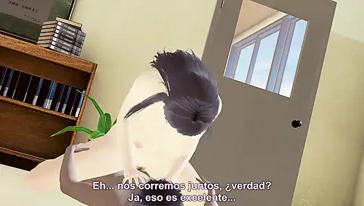 TEACHER HAS SEX WITH STUDENT IN THE LIBRARY taboo POV +18 3D HENTAI