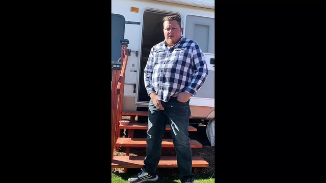 Horny Chubby Guy Cums in the Campground