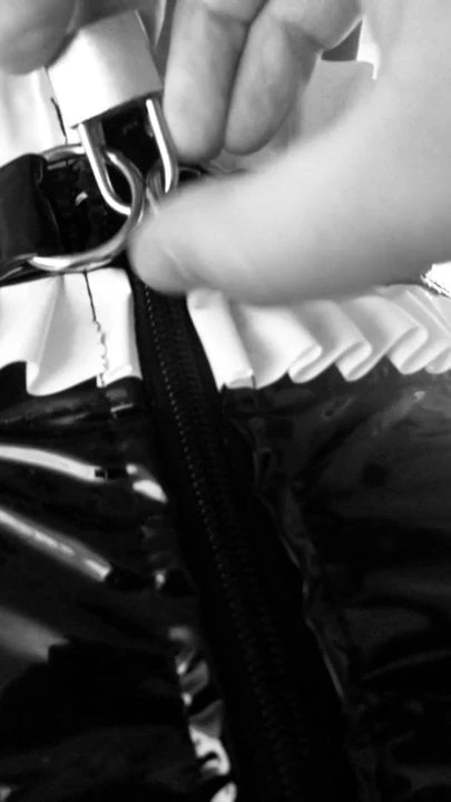 PVC Sissy Maid locked on