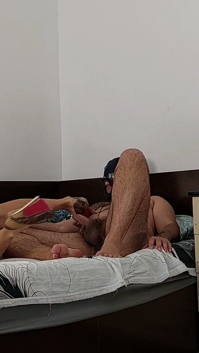 Amateur couple foreplay before sex, big ass, big tits. Hairy pussy wife, big tits. | Clip 1