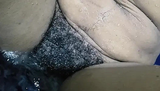 Pouring Rain Homemade Sex, Hot Wife Big Pussy & Hairy Pussy Close up Carrying