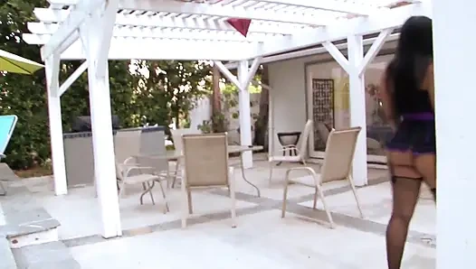 Hot and horny big tits and big ass ebony slut rides a big black cock hard for cum