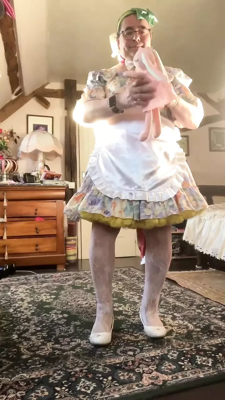 In a baby doll outfit for a day