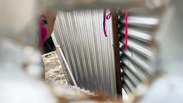 Looking through hole