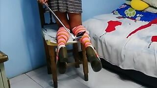 Joselynne topuklu ve çoraplı sevimli elbiseli cd