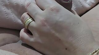 Monica Plesca is a slutty bitch and handjob step son dick in bed