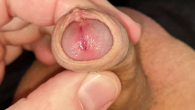 foreskin play small juicy cock