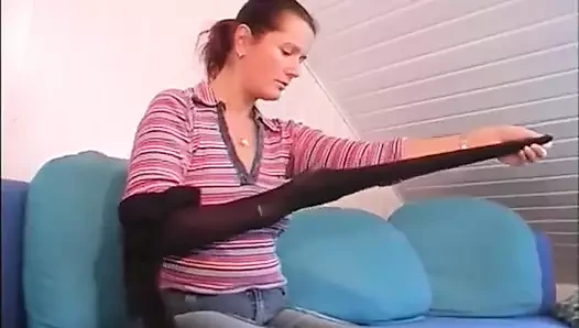 I'm very horny! Rip off these stockings and fuck my pussy real! Vol 2