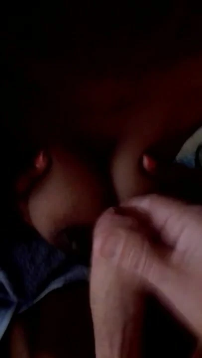 Cumming on my young friend's boobs