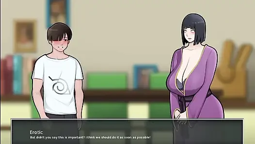 Tante konoha #32: ibu tiriku yang berhinata membantuku mengumpulkan air mani dengan handjob dan titjob - oleh eroticgamesnc