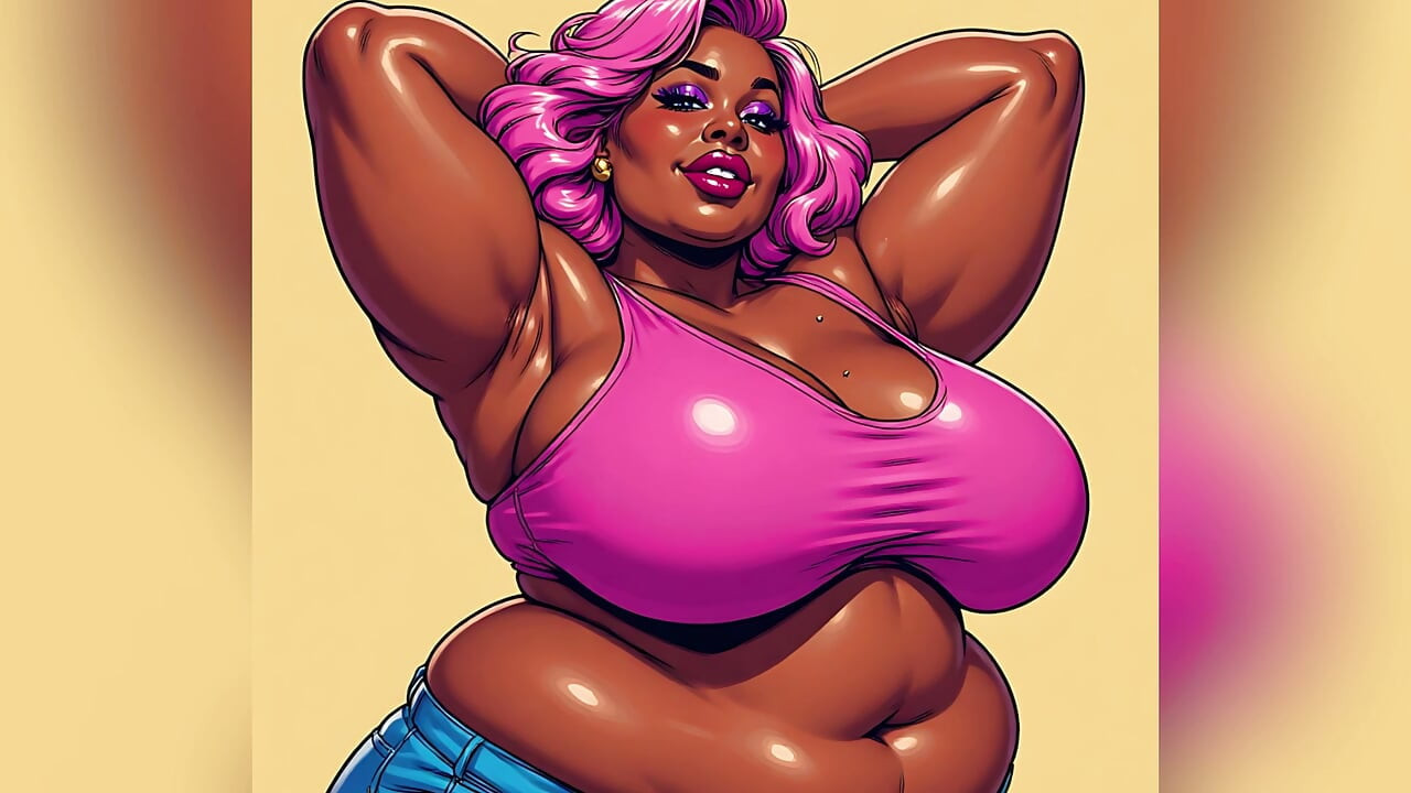 Chubby Black Women Art