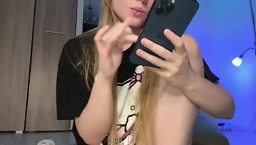 Hot blonde fuck with big natural tits