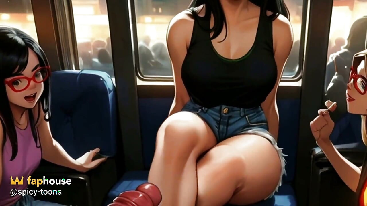 Teman-teman Lin membantu menguras spermamu di bus