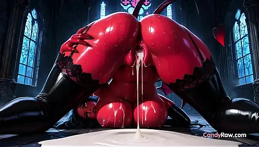 Succubus blossom 3d sensual di balik api animasi erotis tengah malam