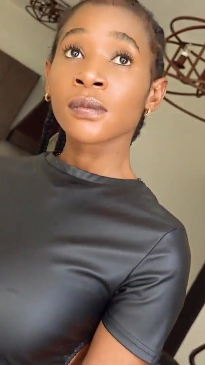 Emotional moment from "Shy Busty African Hottie Gets A Taste Of The Real American Dream"