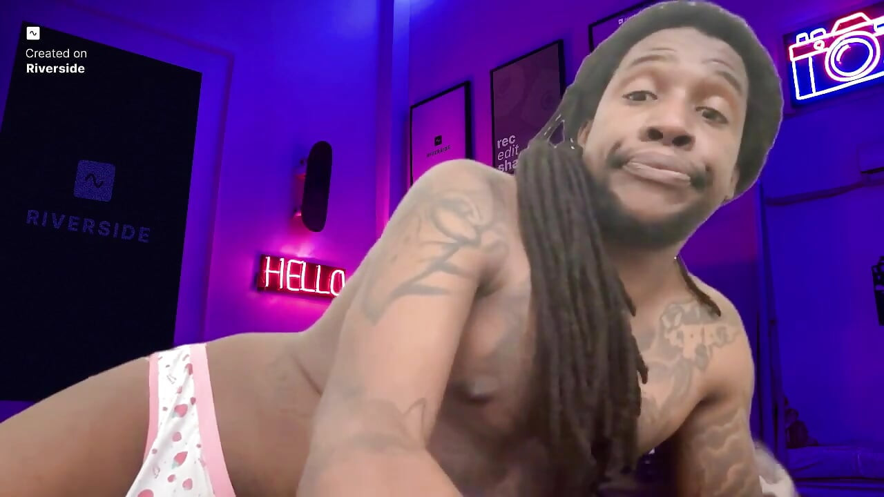 Ebony Solo Tease in Tight Thong - up Close & Personal