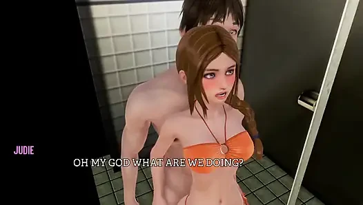 Herry and Judie Rubbing Dick and Pussy in a Public Bathroom ONCE IN A LIFETIME